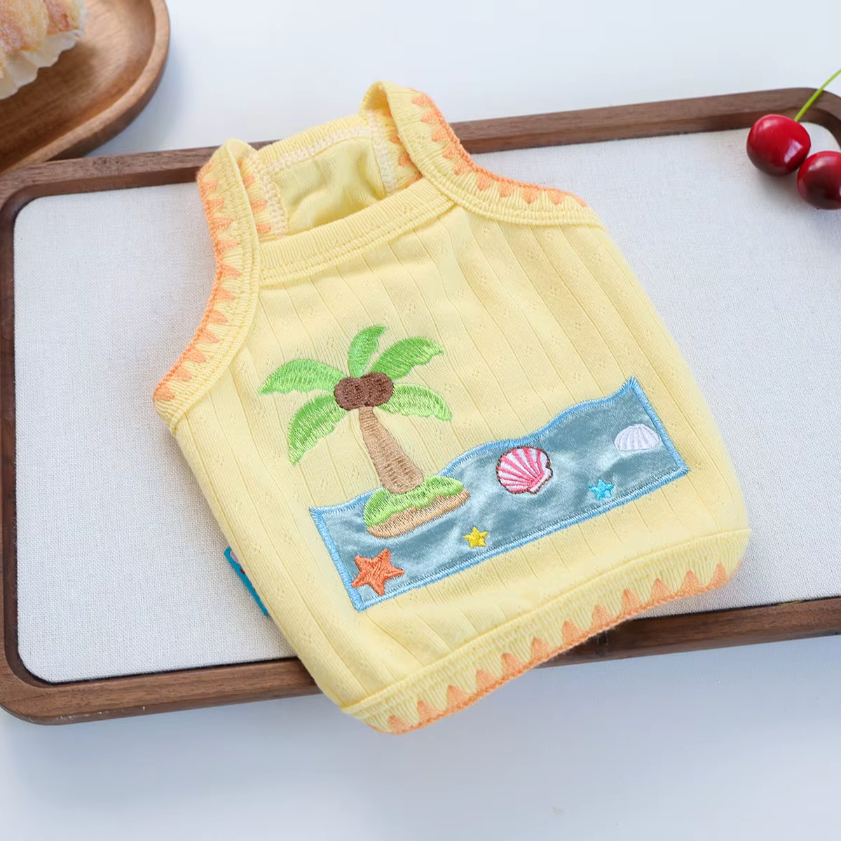 Chaleco verano perro pequeño y mediano – Diseño con palma - imagen 3