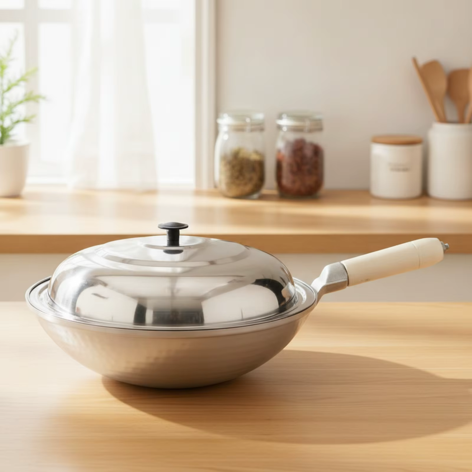 Wok de Aluminio sin Recubrimiento – Sartén para Saltear, Hecho a Mano - imagen 5