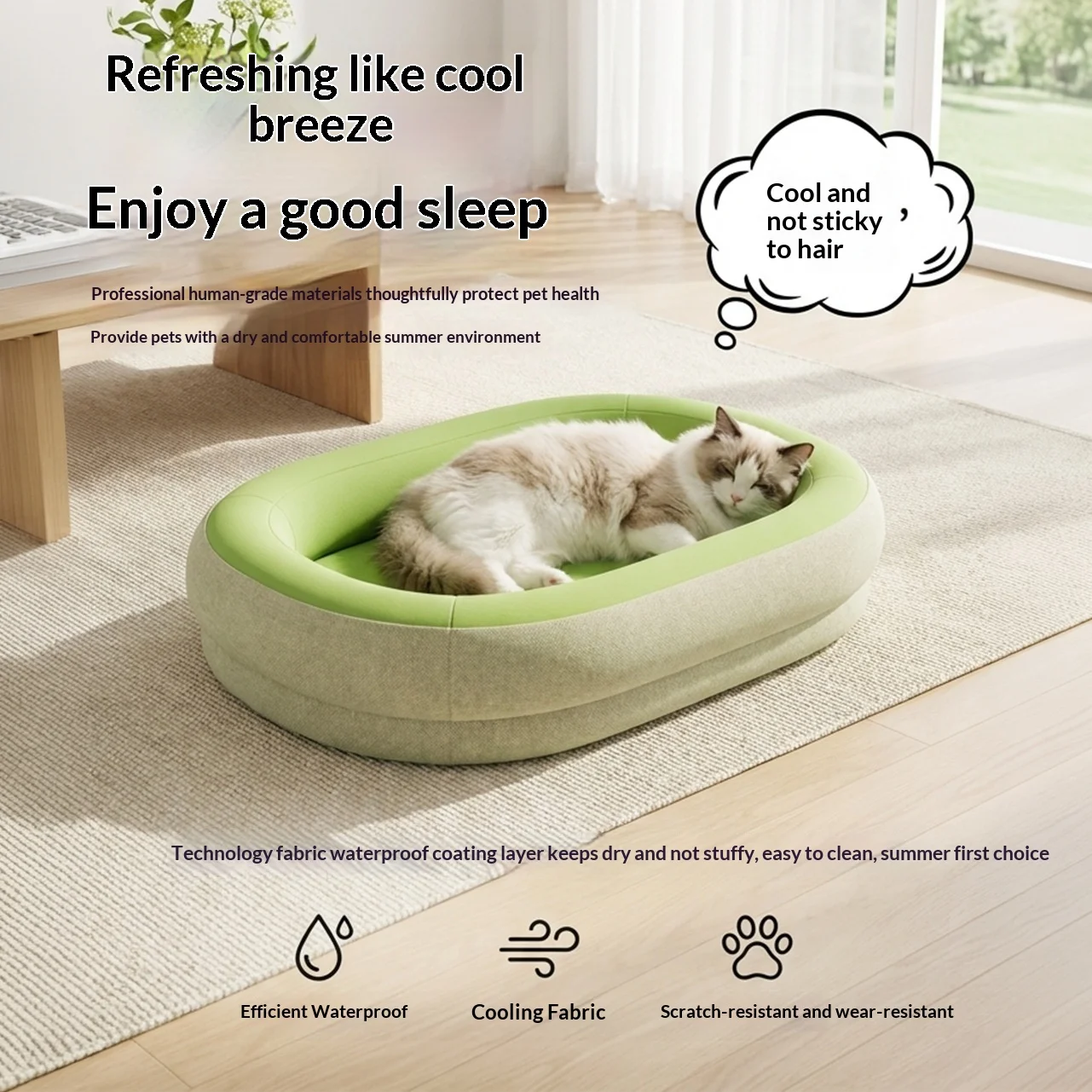 Cama impermeable y resistente a mordidas para perros