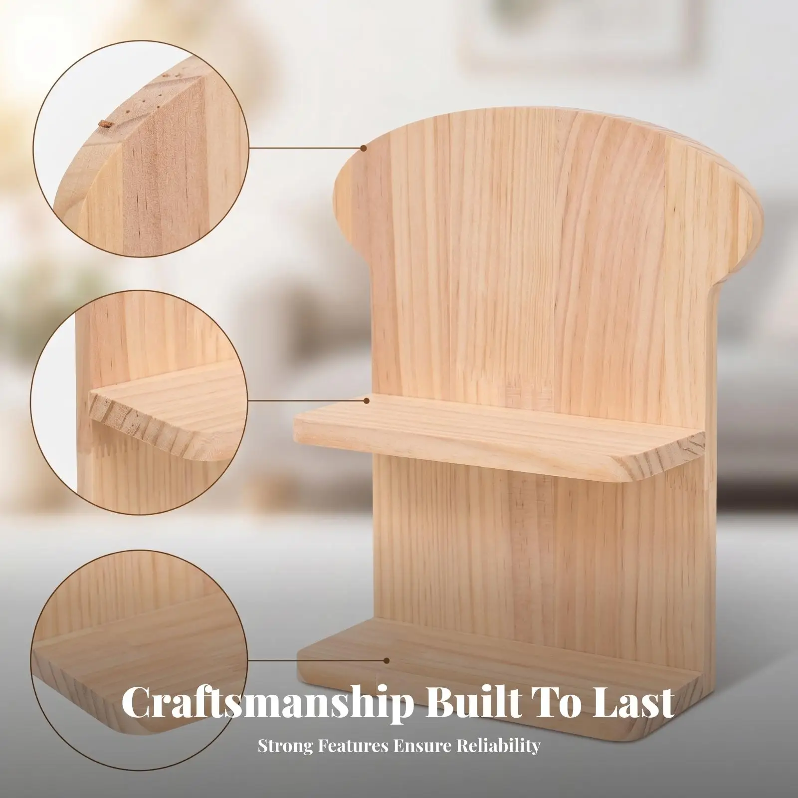 Estante de Pared para Gatos – Dos Niveles Madera Veteada - imagen 4