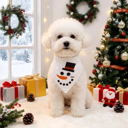 Babero para Perro Antisaliva con Muñeco de Nieve Navideño