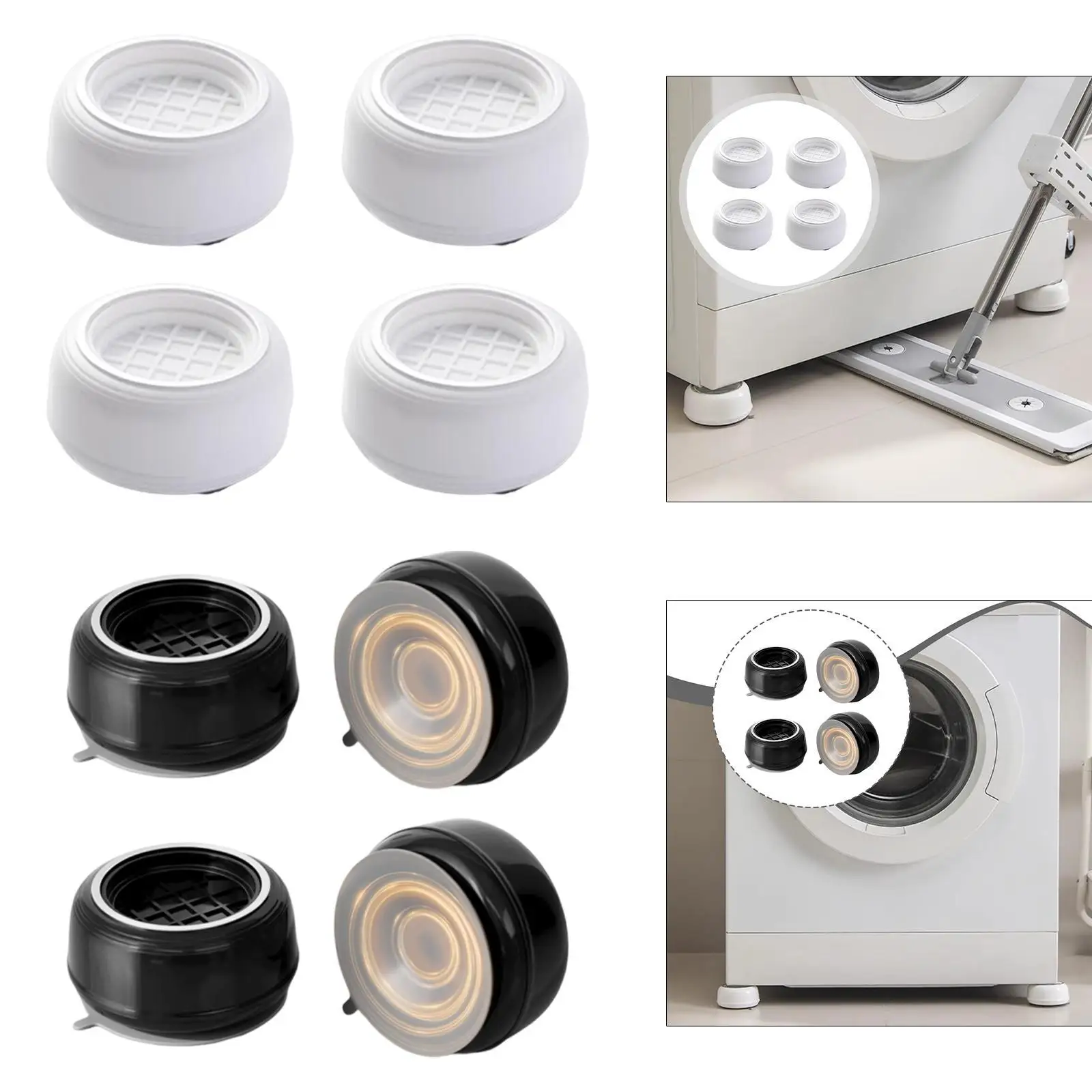 Patas Antivibración para Lavadora – Almohadillas Universales con Succión - imagen 2