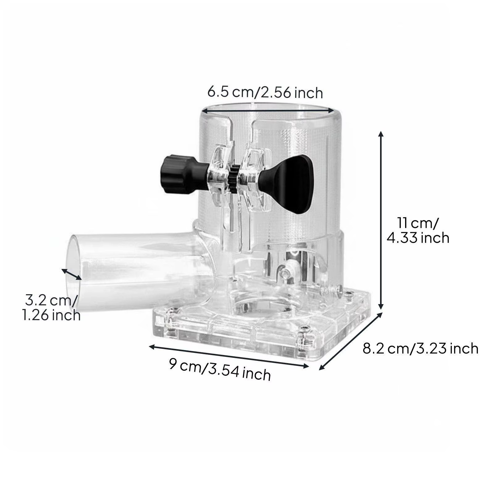 Cubierta Universal de Aluminio para Router – Soporte con Base Antipolvo - imagen 2