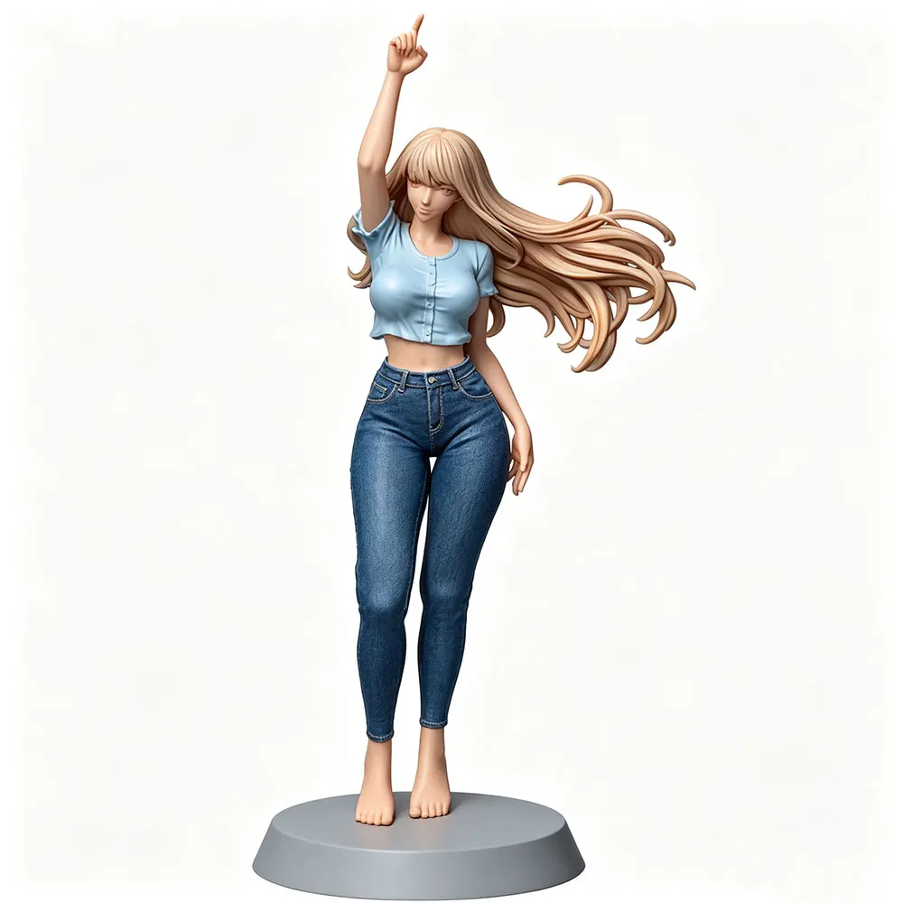 Kit figura resina 1/24 75 mm chica GK sin pintar ni montar - imagen 4
