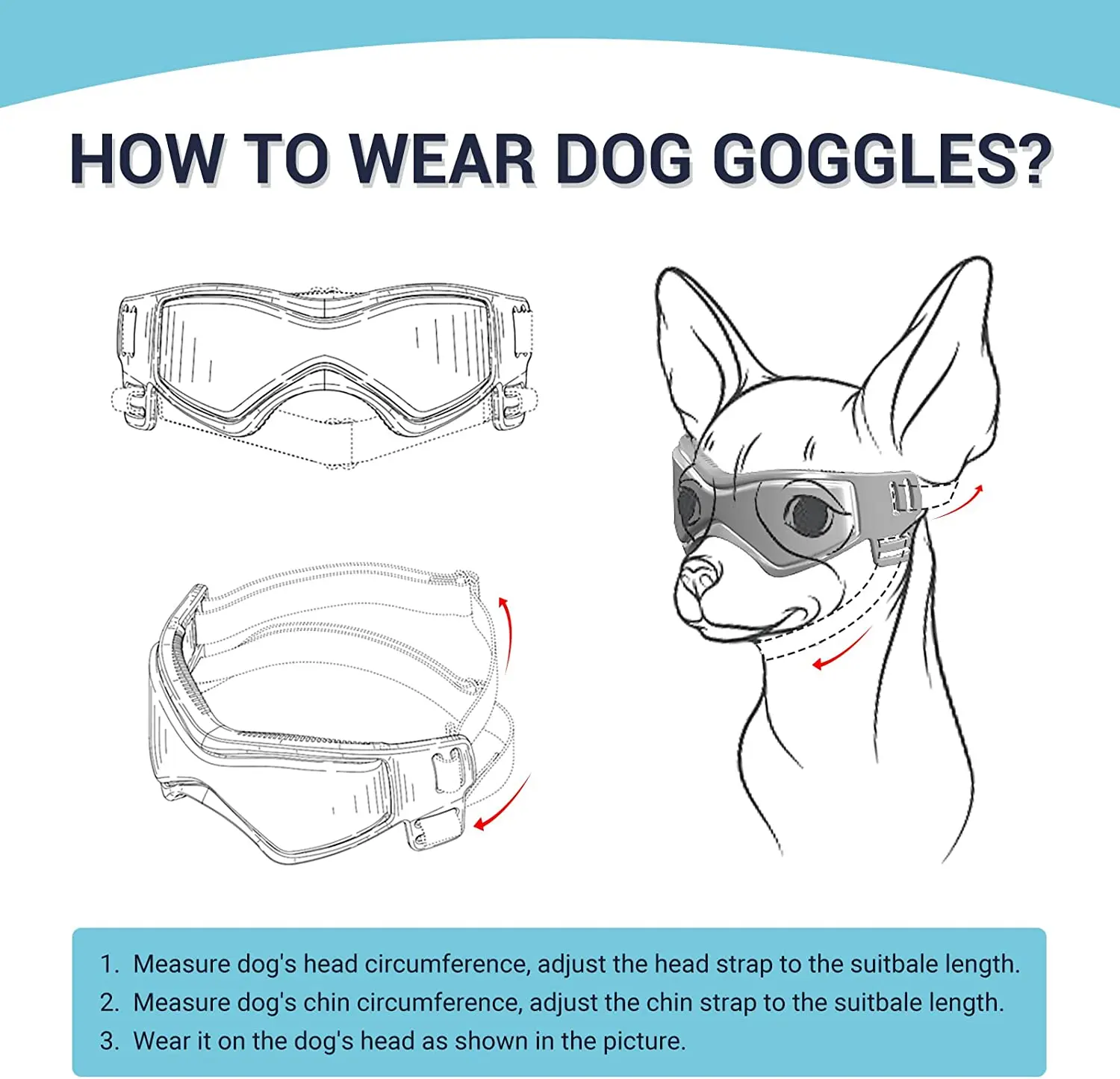 Correas ajustables de las gafas