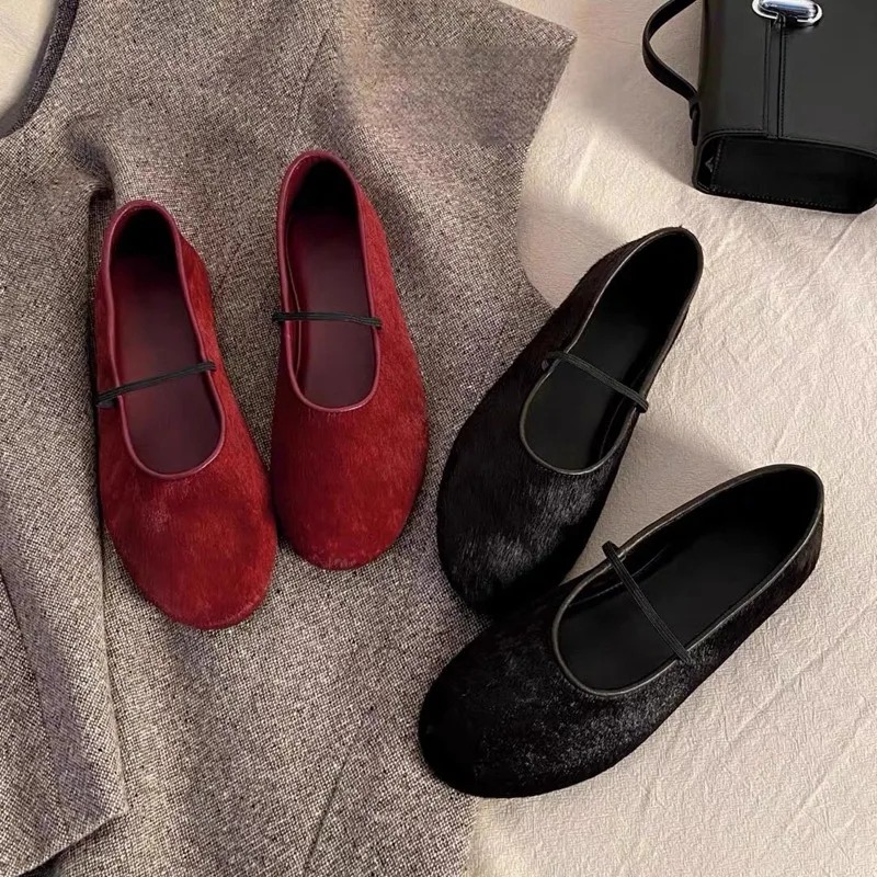 Zapatos Mary Jane mujer pelo sintético punta redonda banda elástica - imagen 4