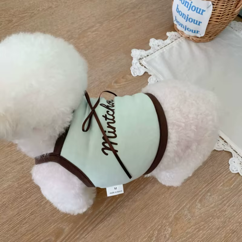 Chaleco de verano con letras para perros y gatos, ideal Bichón
