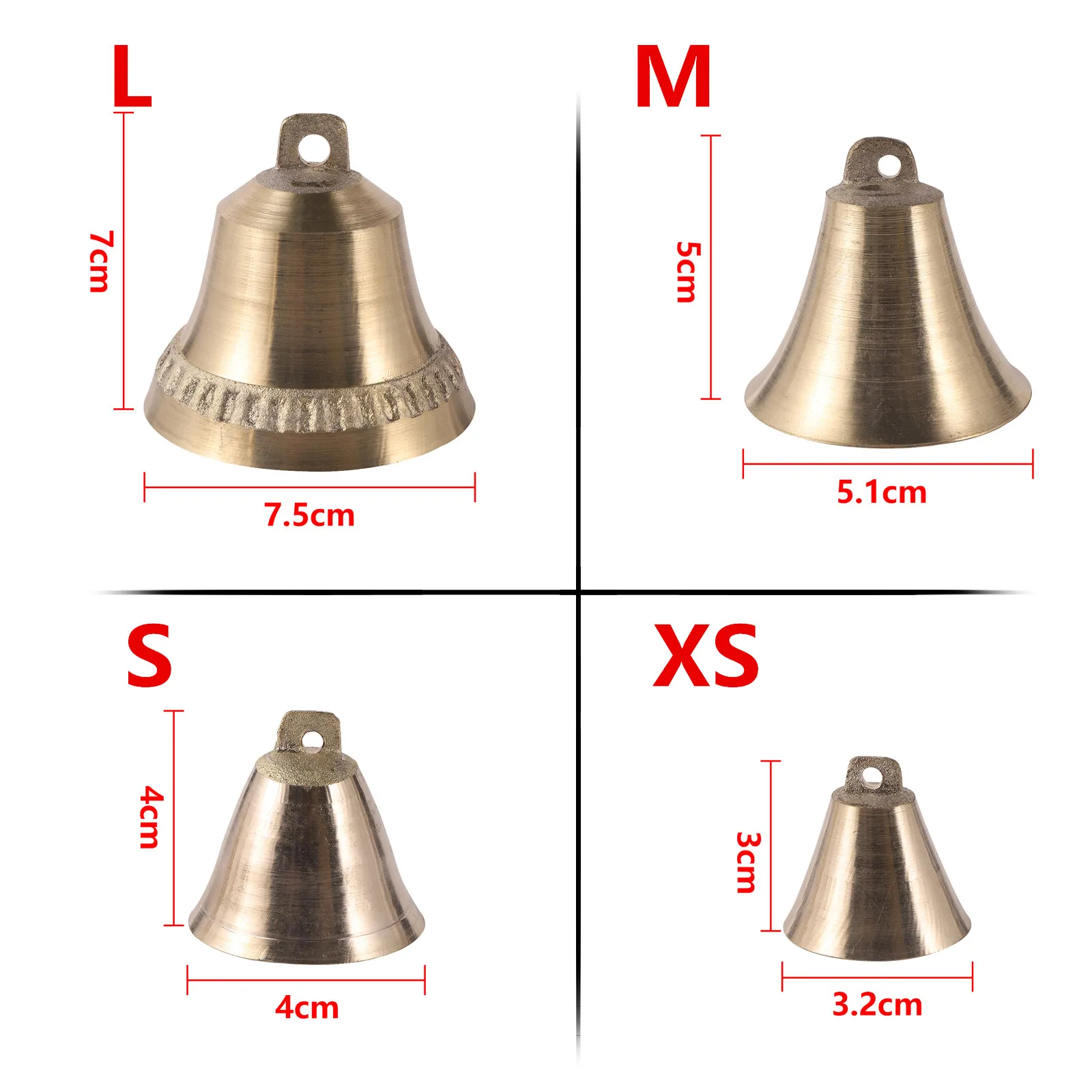Campana de latón superficie lisa