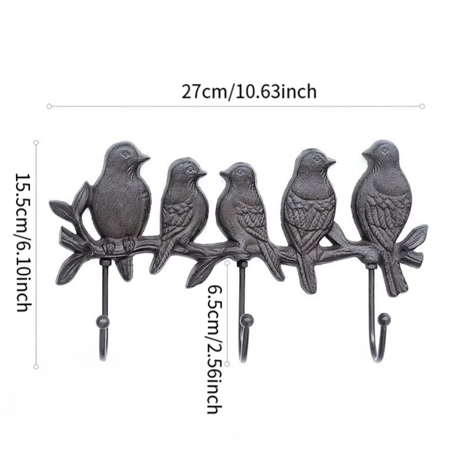 Perchero Decorativo con Diseño de Pájaro – Colgador para Llaves y Bolsos - imagen 2