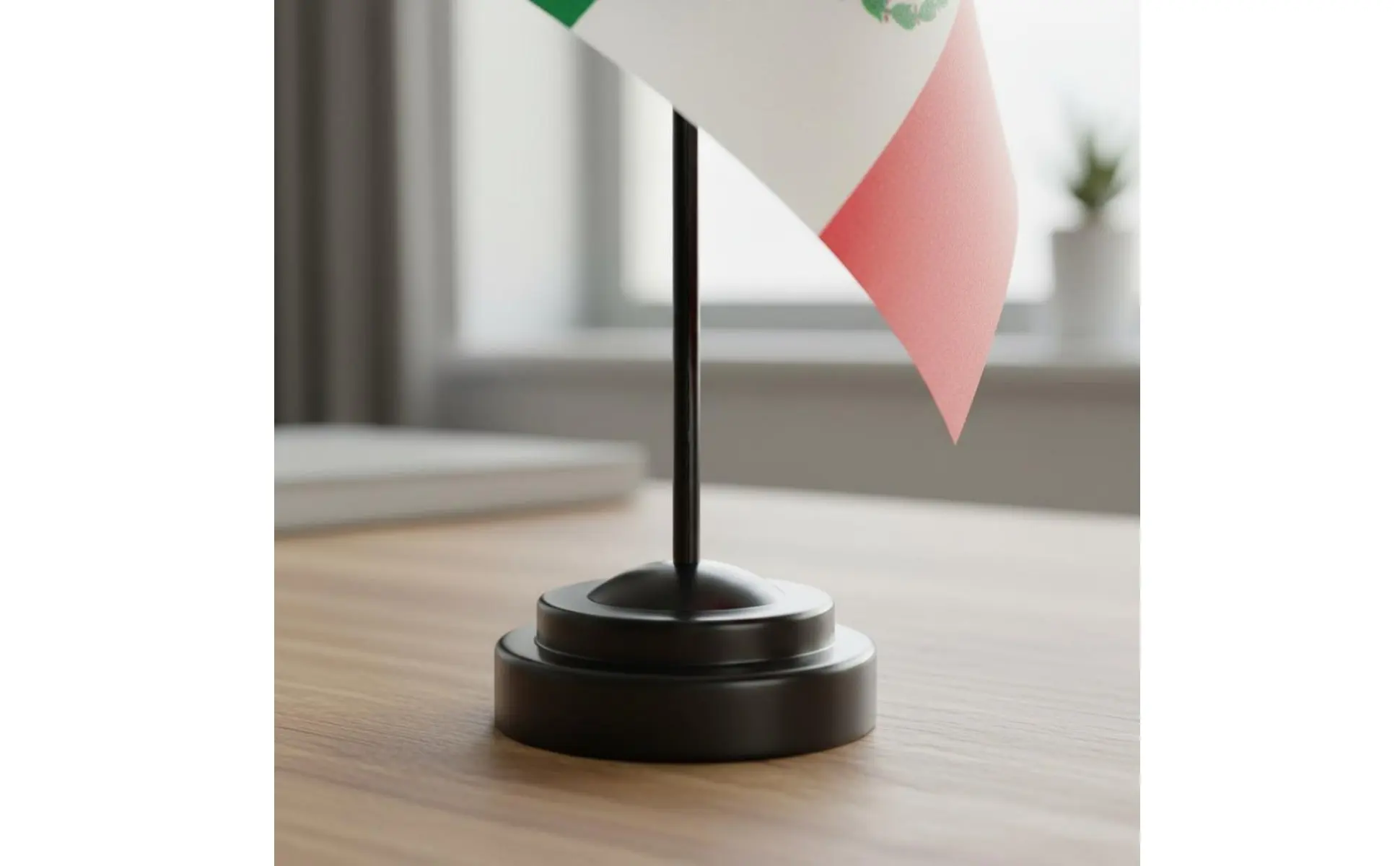 Bandera internacional de escritorio lista para usar con soporte