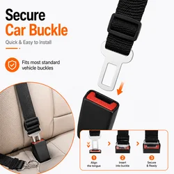 Cinturón de seguridad para perro en coche ajustable, nylon