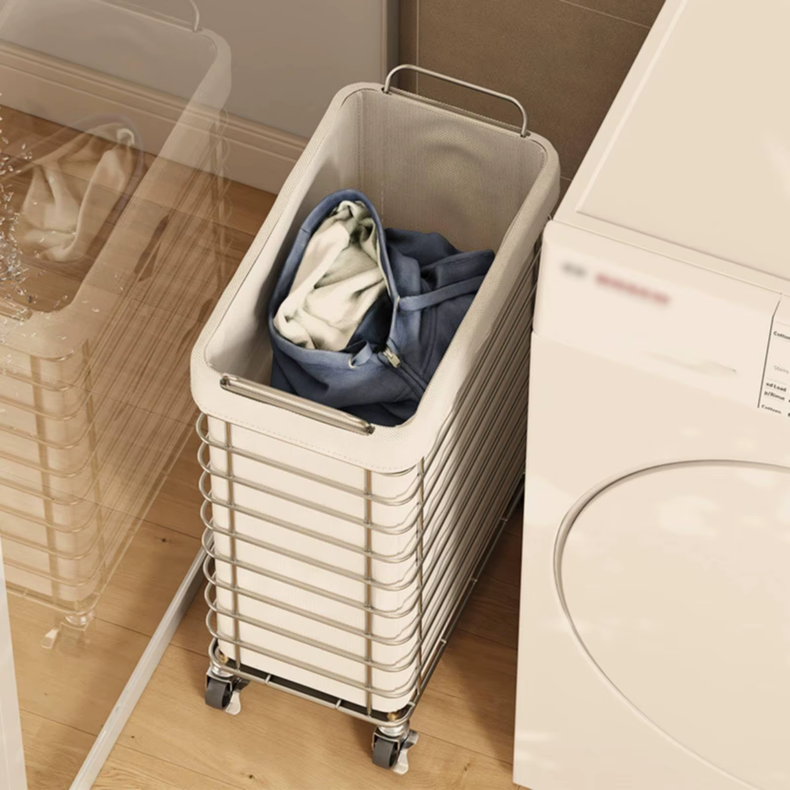 Cesta para la ropa con ruedas y gran capacidad - imagen 5