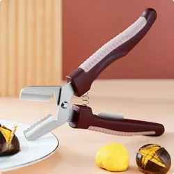 Cortador de castañas con palanca antideslizante y separador de nueces