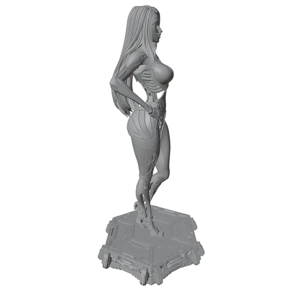 Figura de anime de impresión 3D gris sin pintar, hazlo tú mismo - imagen 3