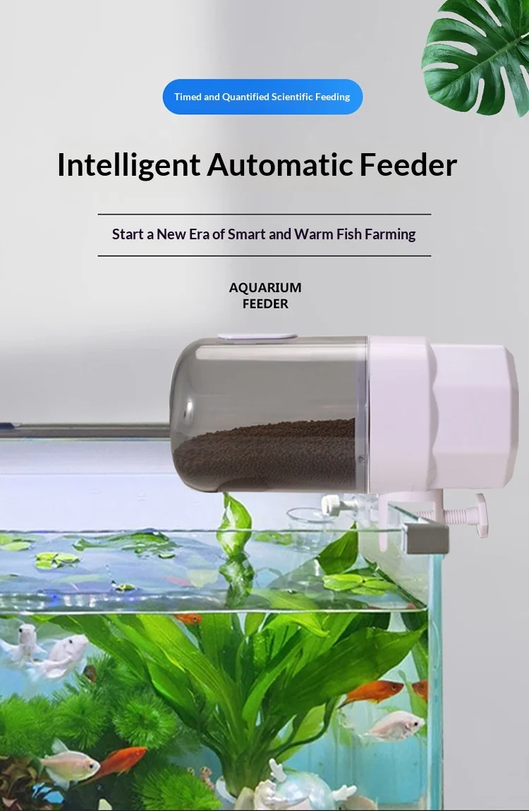 Alimentador automático en un acuario