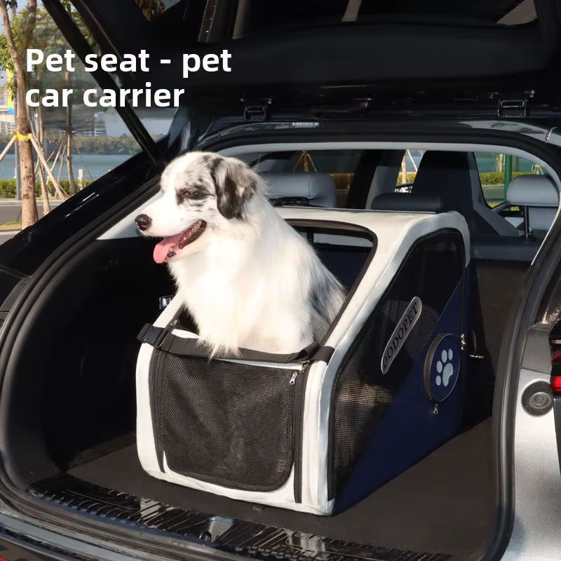 Transportín plegable para coche en jaula de mascotas, gato y perro - imagen 2
