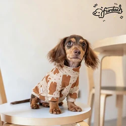 Sudadera de algodón suave manga larga para perros salchicha