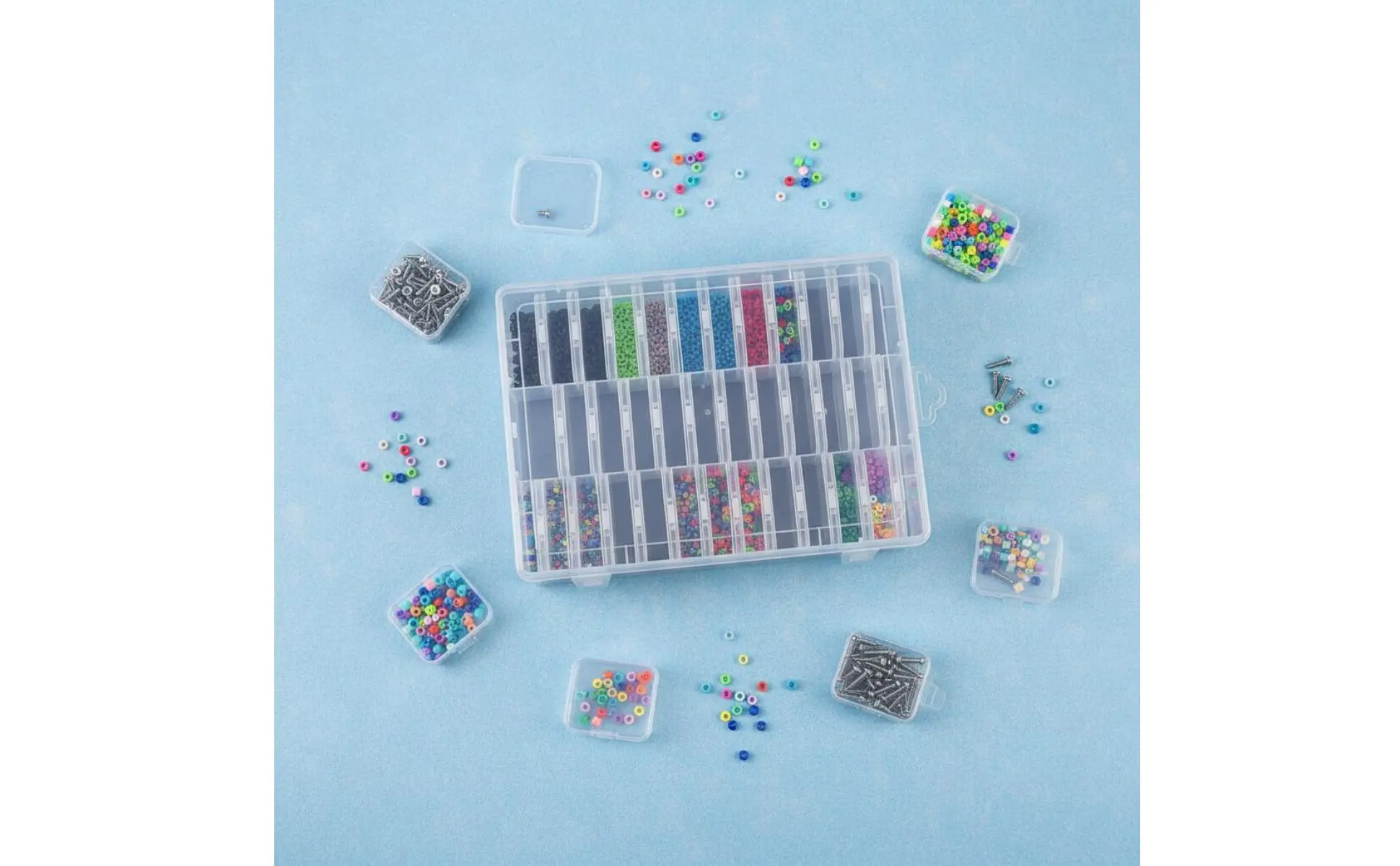 Estuche de almacenamiento transparente cerrado