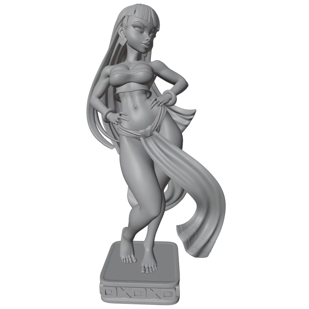 Miniatura 3D de mujer para juegos de rol y colección - imagen 3