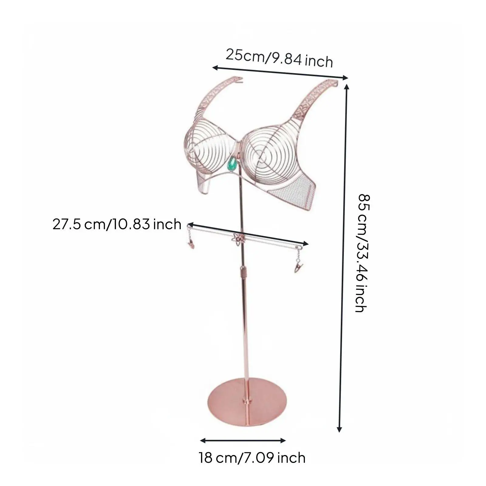 Expositor Metálico para Ropa Interior – Soporte de Suelo para Sujetadores - imagen 4