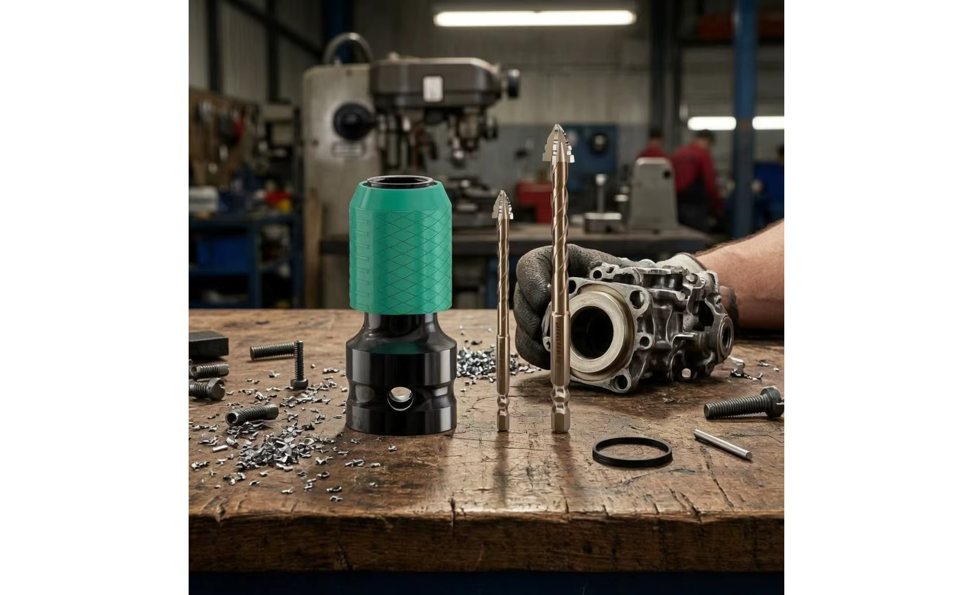 Conexión tipo adaptador con apertura hexagonal
