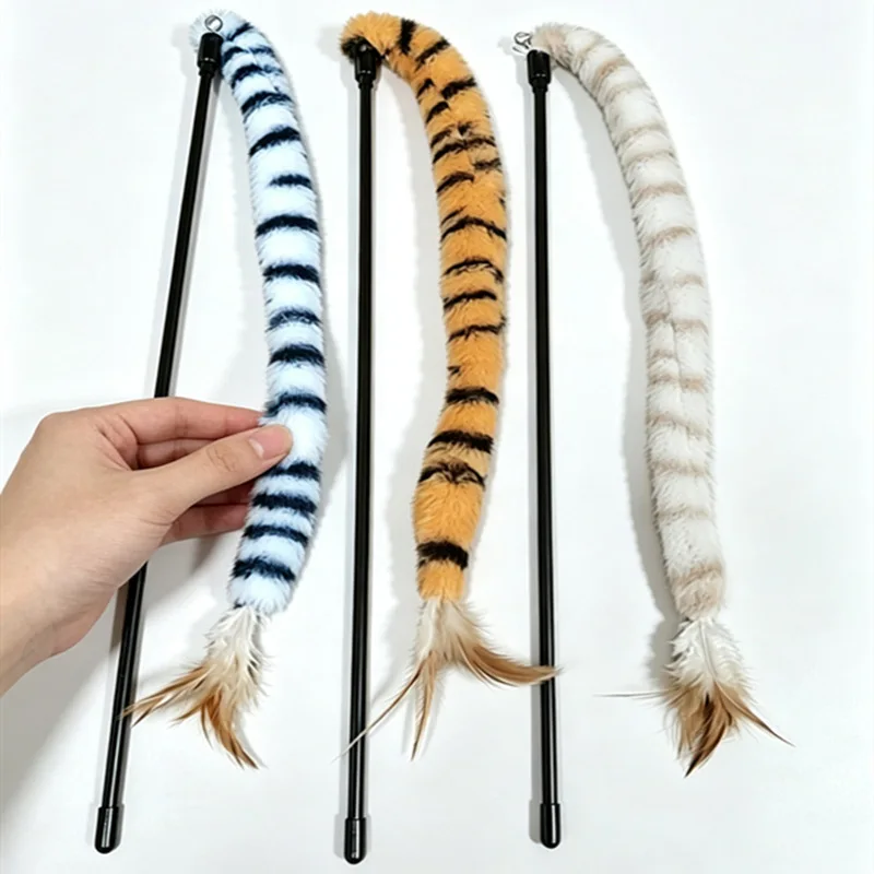 Juguete para gatos con plumas y campana, palo interactivo - imagen 5