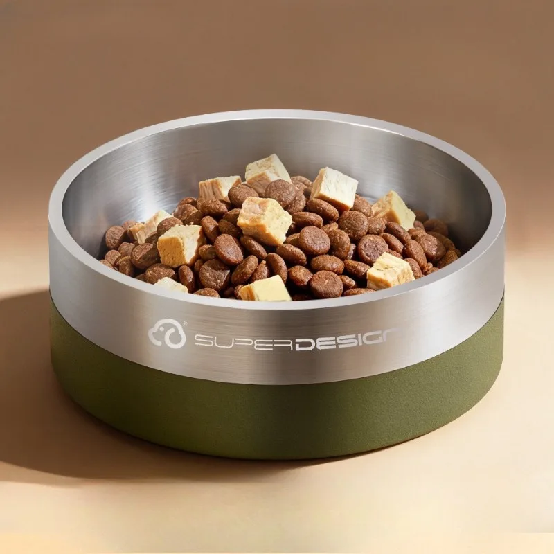 Comedero de acero inoxidable para gatos y perros, antideslizante - imagen 2