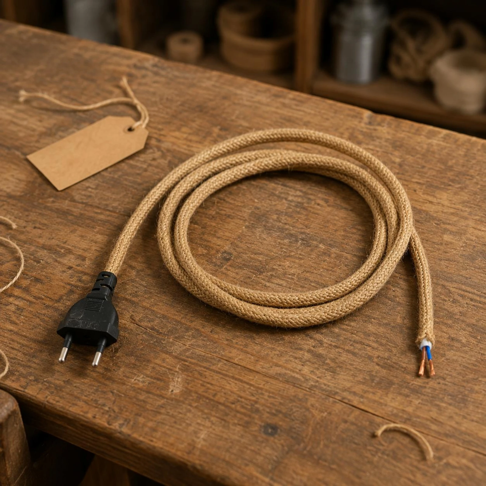 Cable de alimentación europlug trenzado para lámpara de mascota - imagen 2