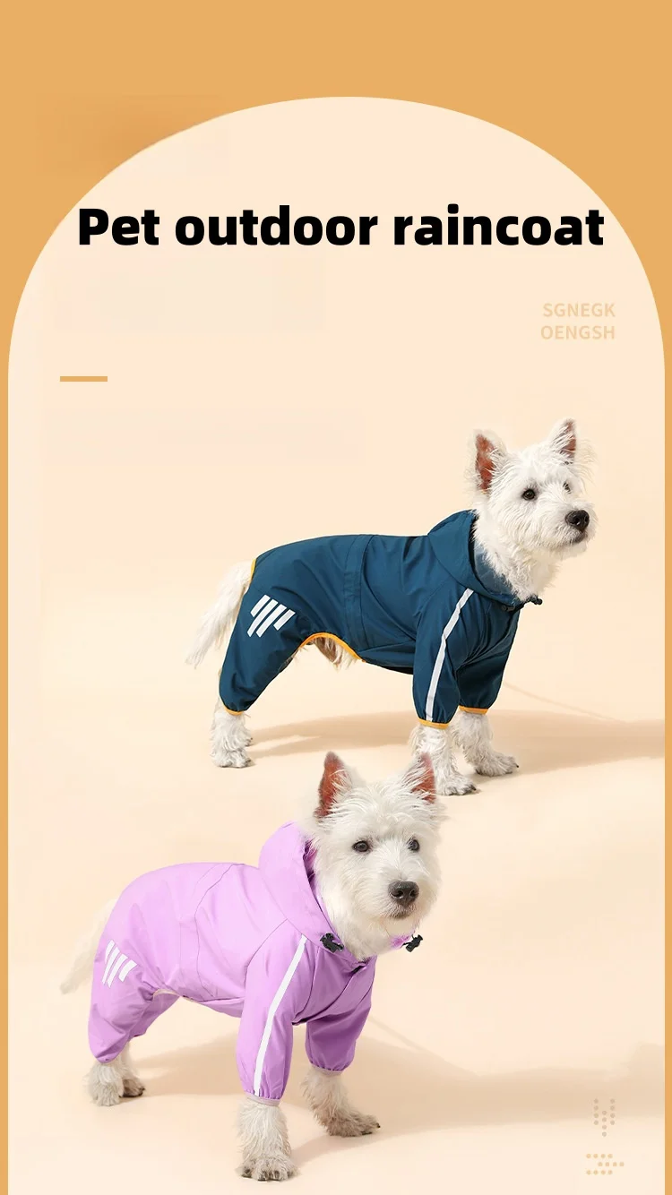 Chubasquero impermeable para perros en uso