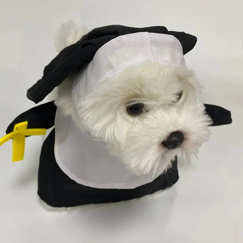 Perro disfrazado de monja