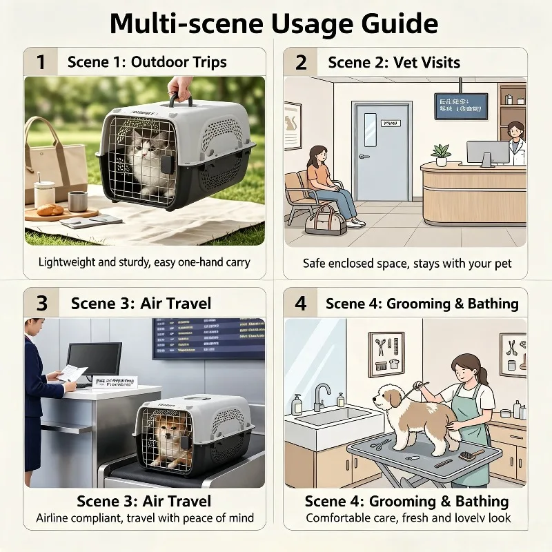 Transportín Rígido para Gatos y Perros Pequeños con Ventilación - imagen 5