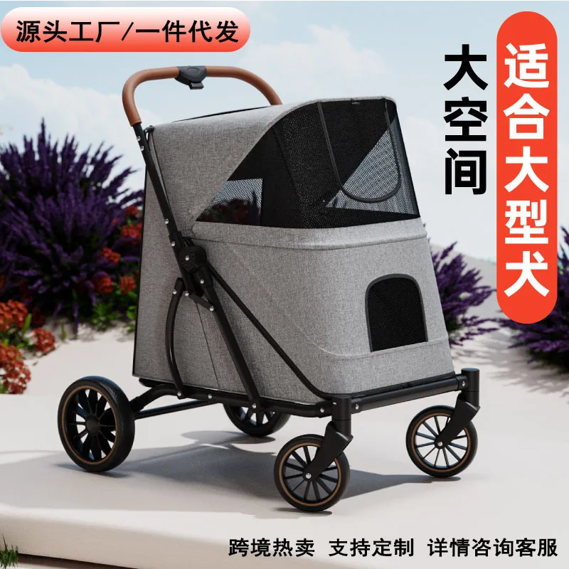 Carrito plegable para perros grandes, mayores o con movilidad reducida - imagen 4