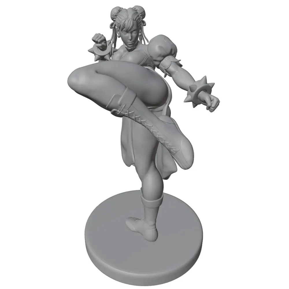 Figura de anime impresa en 3D gris, mini estatua GK decorativa - imagen 2