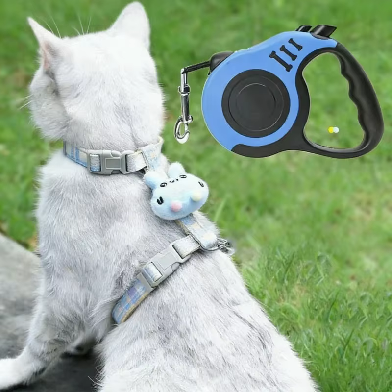 Correa retráctil 5m para perros y gatos – Nylon resistente - imagen 3