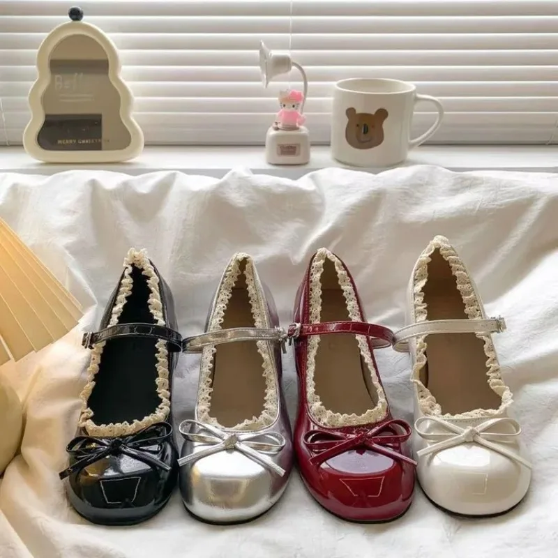 Zapatos Mary Jane de tacón grueso para mujer con lazo – Calzado elegante diario - imagen 5
