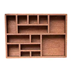 Mini Estante de Madera para Joyas y Abalorios – Bandeja Display Organizadora