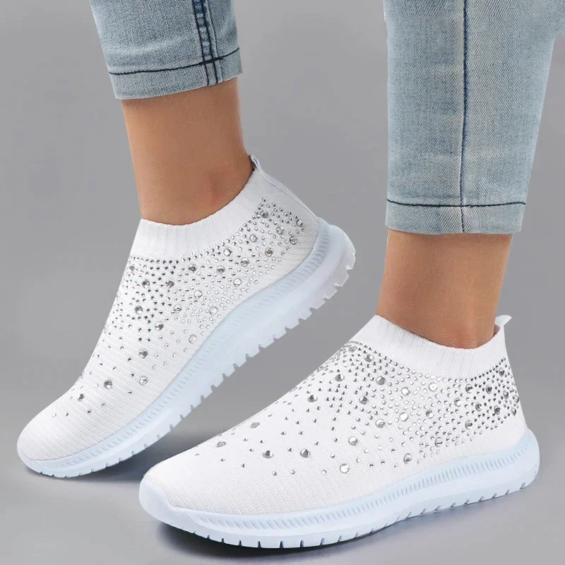 Zapatillas de malla transpirables mujer, planas antideslizantes cómodas - imagen 4