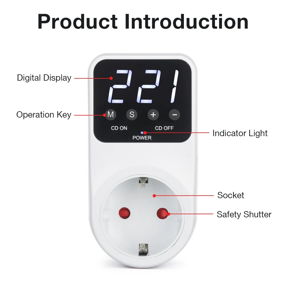 Protector de voltaje automático con pantalla LCD para gatos y perros - imagen 3