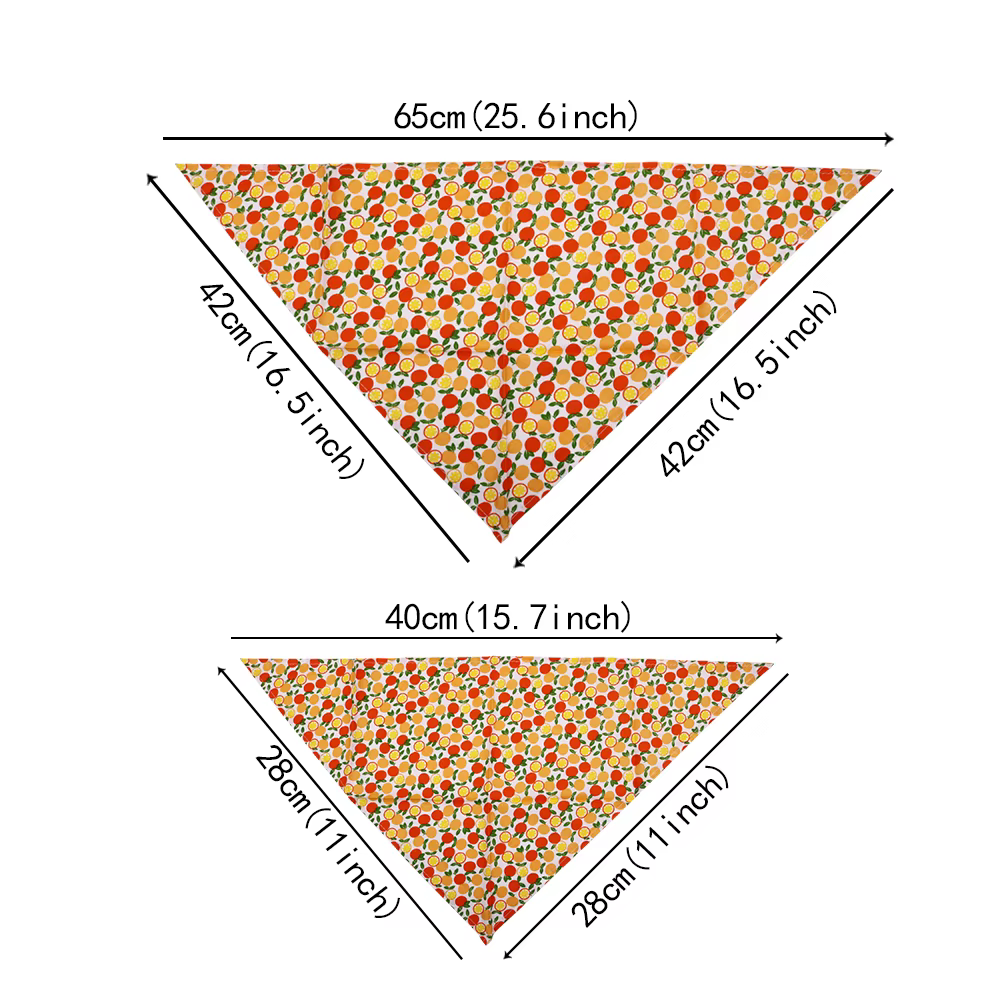 Bandana ajustable con estampado frutal para perros talla S/M - imagen 5
