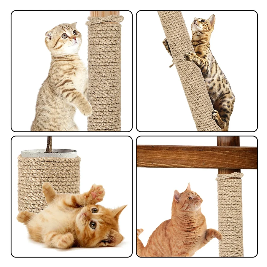 Cuerda de yute natural para poste rascador