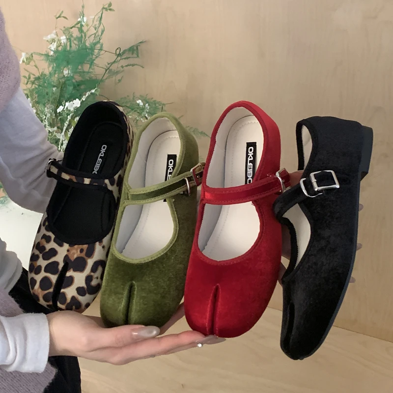 Zapatos Mary Jane mujer planos punta dividida – Casual y vestir - imagen 4