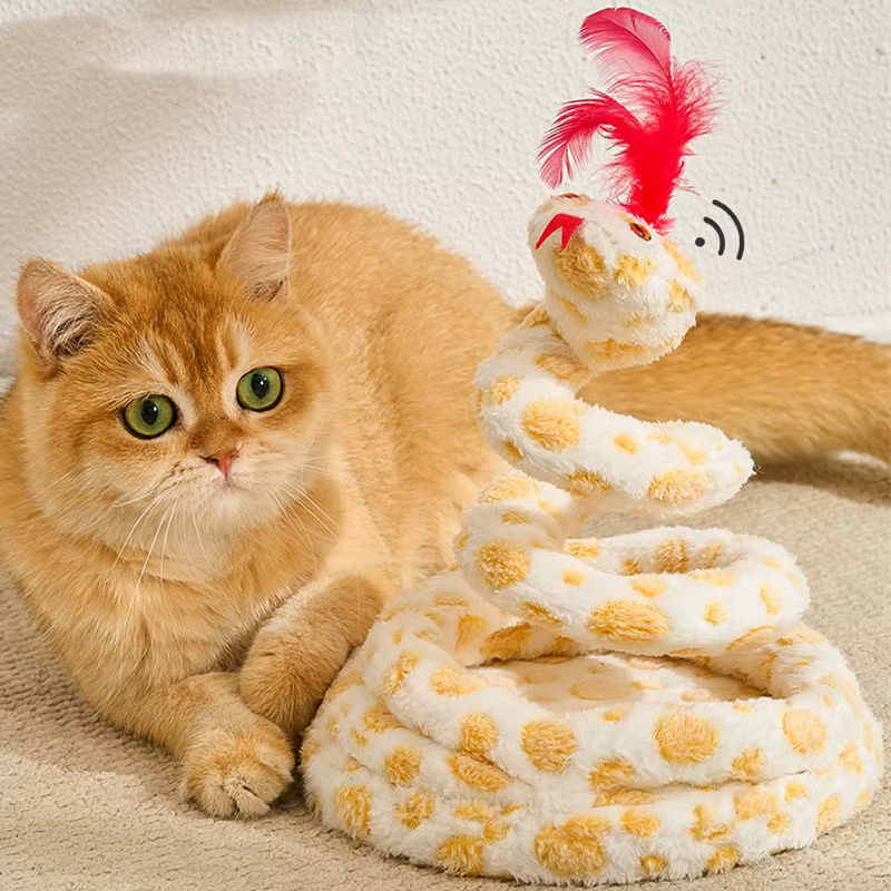 Rascador para gatos con serpiente y plumas – Protege tus muebles - imagen 3