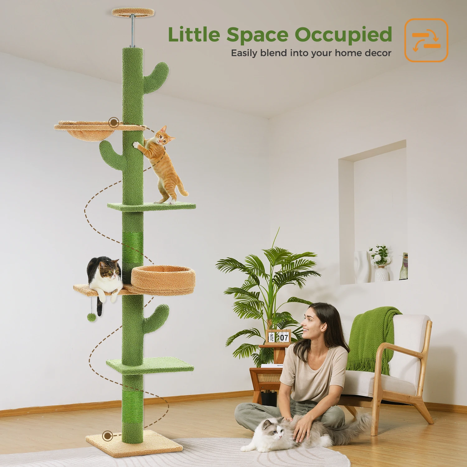 Plataforma elevada y hamaca para gatos