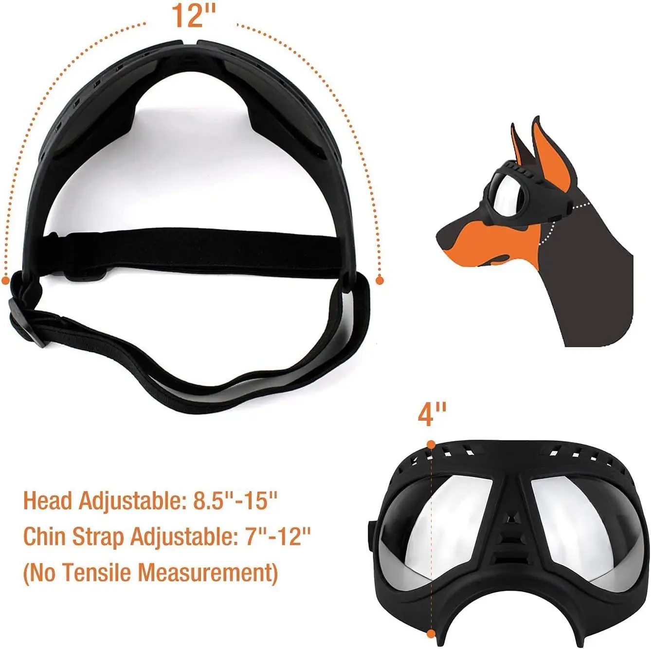 Gafas con correa ajustable para perro