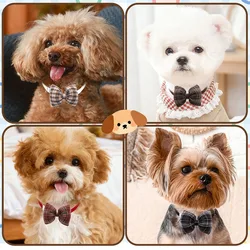 Pajaritas a cuadros ajustables para perros y gatos – Collares de moda clásicos