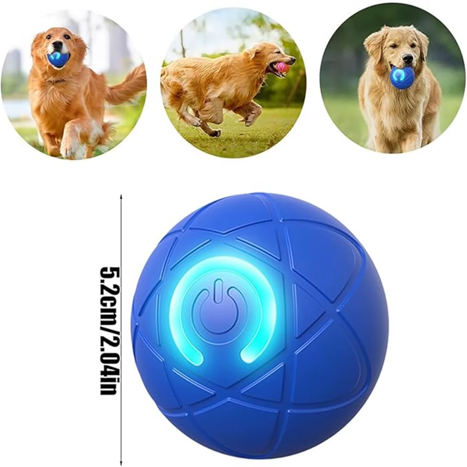 Pelota Automática Interactiva para Perros – Juguete Rodante USB - imagen 5