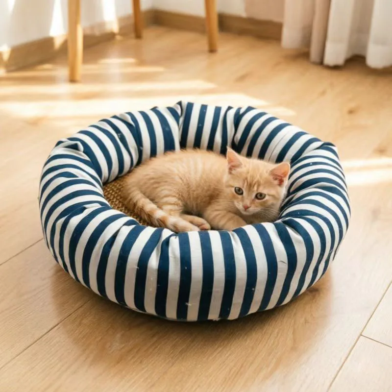 Tapete refrescante para gatos a rayas, cama fresca de verano - imagen 3