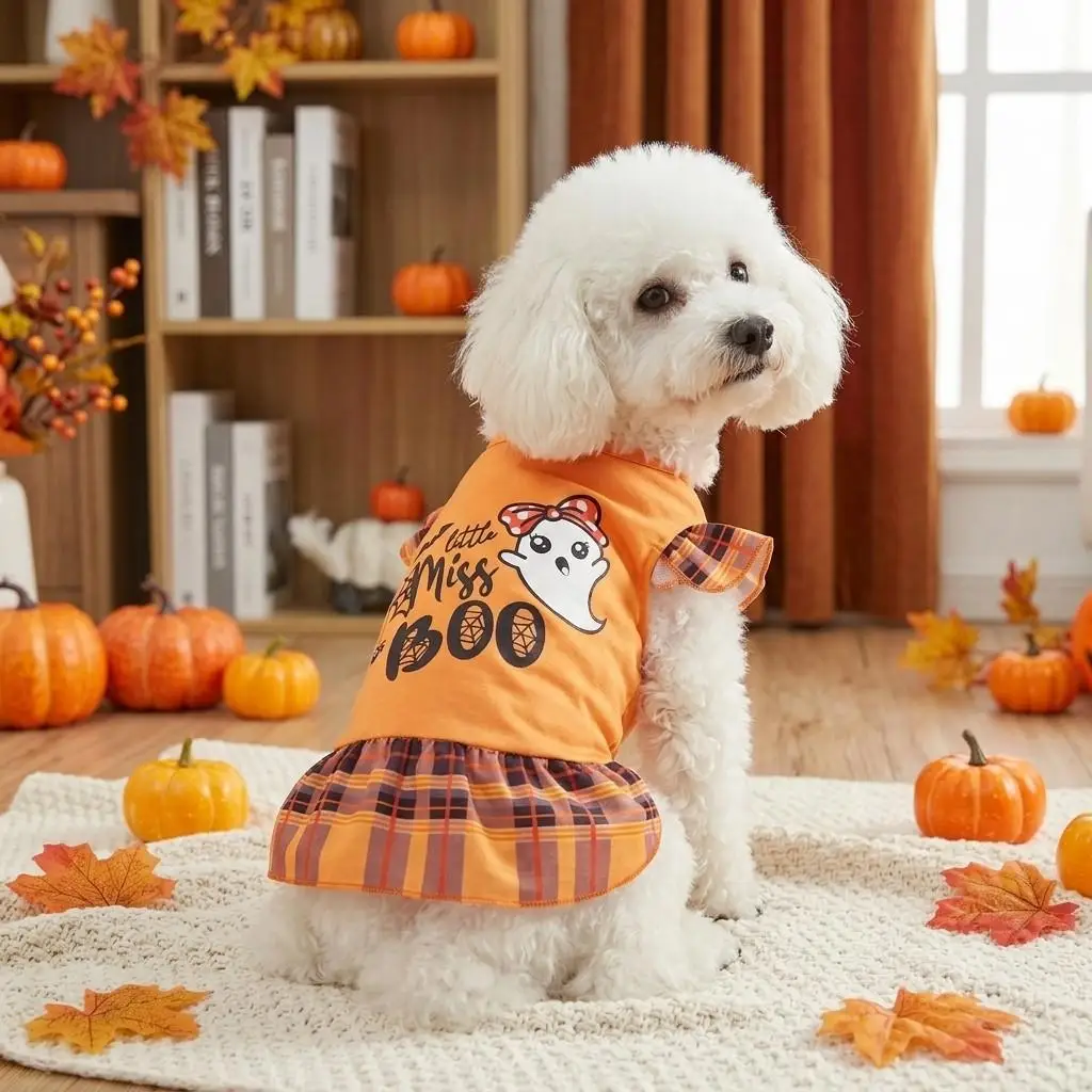 Perro con disfraz de Halloween Little Miss Boo