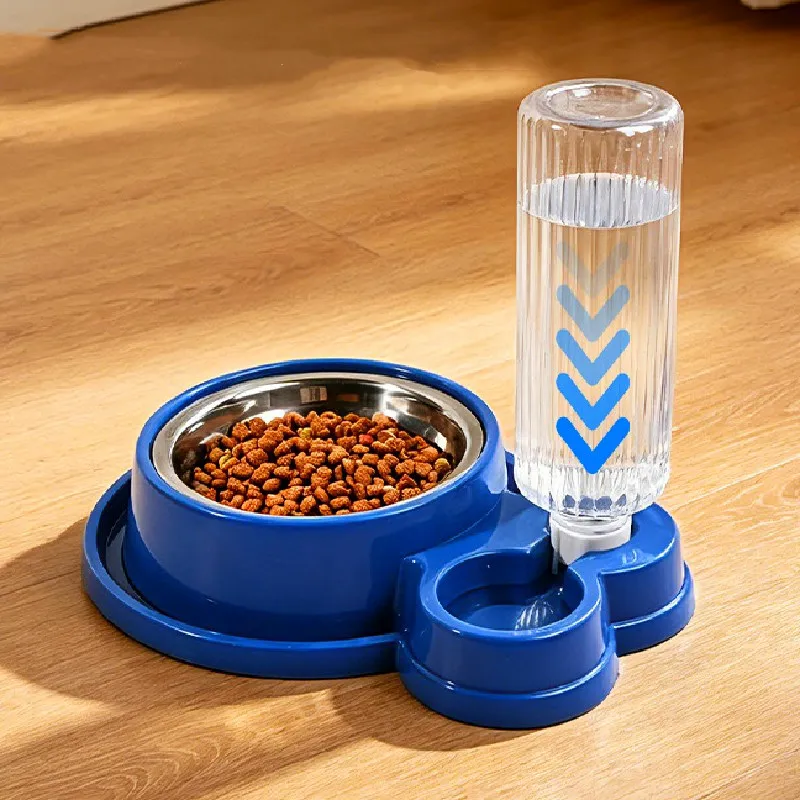 Comedero Doble Antideslizante para Perro y Gato – Agua y Comida - imagen 3