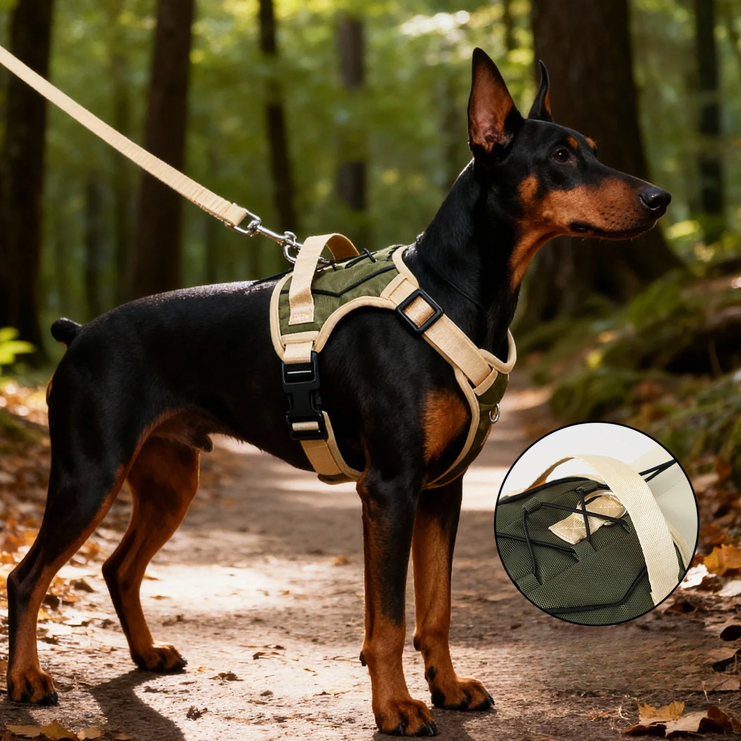 Chaleco ajustable antitirones detalle de correas